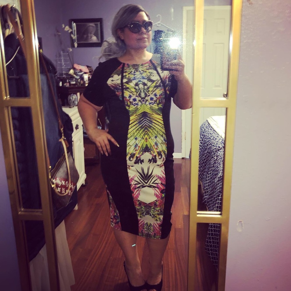 Thick material bodycon dress